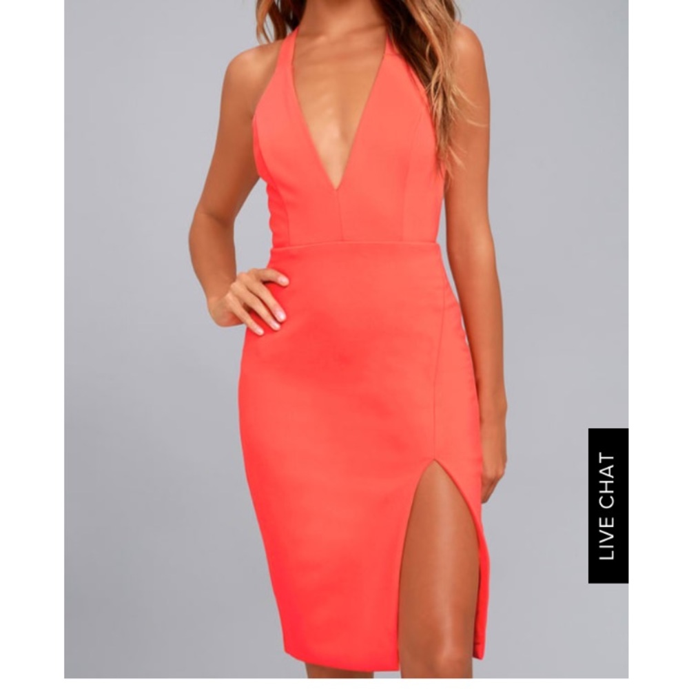 NWT coral midi dress XS